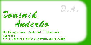 dominik anderko business card